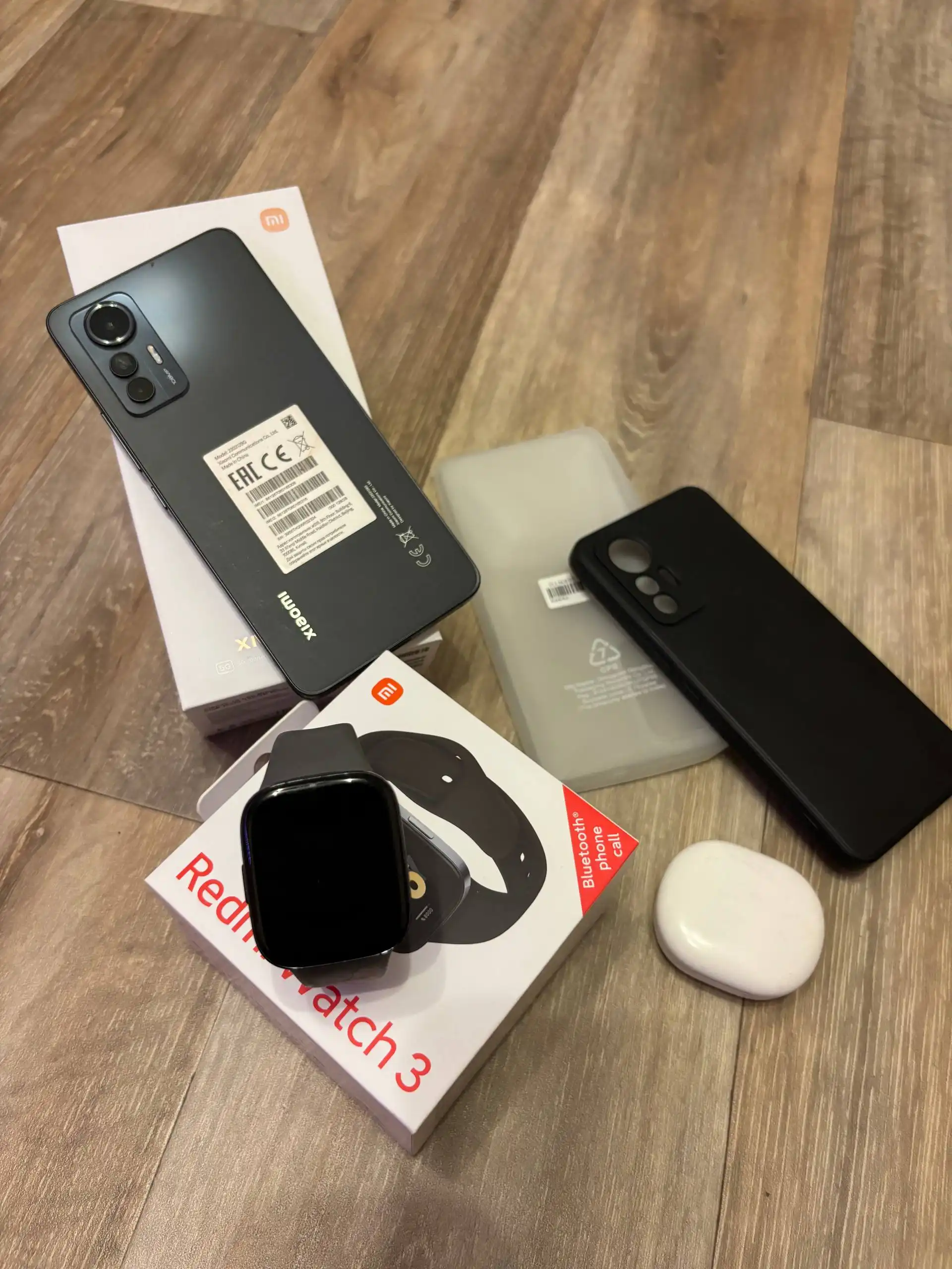 Продажа комплекта Xiaomi: телефон 12 lite, смарт-часы, наушники - Телефоны и аксессуары (Электроника) в Тюмень