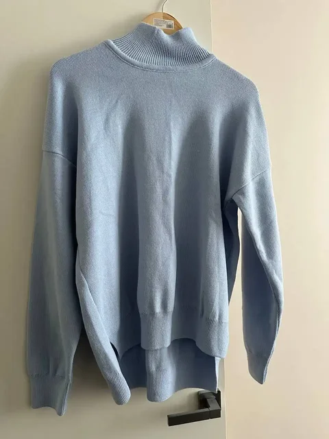 Свитер женский голубого цвета размер 44 - Одежда в Тюмень