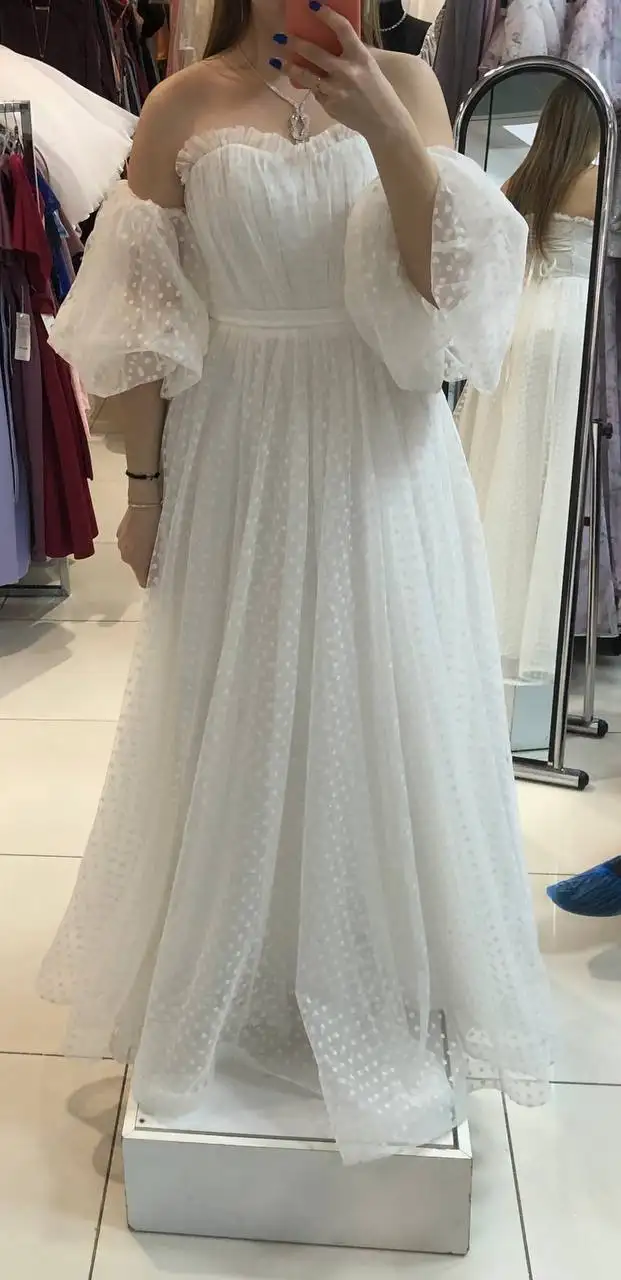 Свадебное платье молочного цвета из фатина - Свадебная одежда (Одежда) в Тюмень