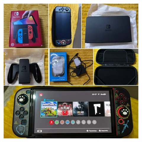 Продам Nintendo Switch с комплектом аксессуаров и играми - Компьютеры и комплектующие в Тюмень