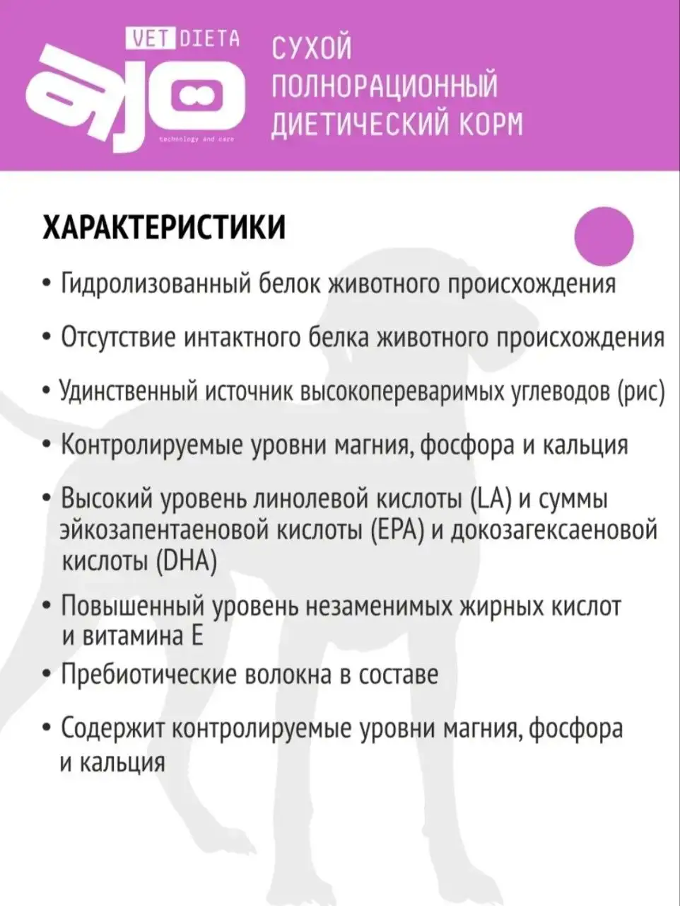 Продам корм для собак AJO Vet Dieta ultra hypo - Корм и лакомства (Животные) в Тюмень