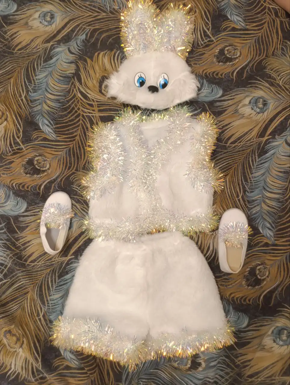 Новогодний костюм зайчик для роста 110 см