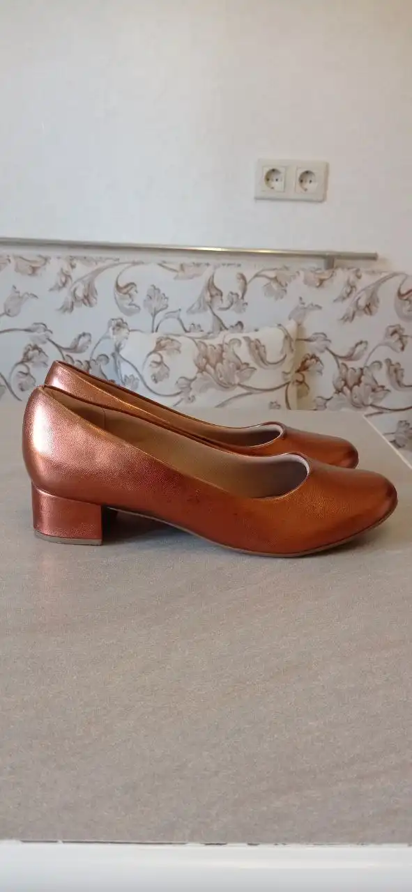 Кожаные туфли Пикадилли цвет бронза