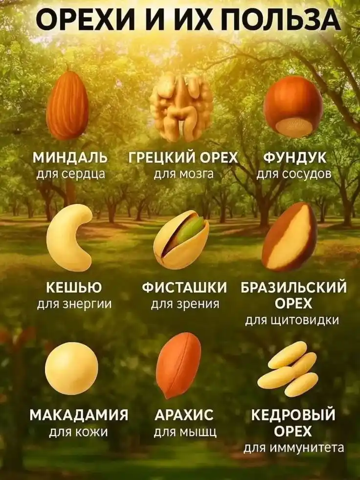 Орехи и их польза
