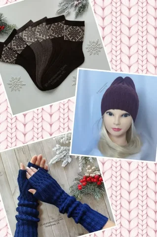 Свяжу носки, шапки, следки, гетры, митенки, манишки на ваш размер - Одежда в Находка