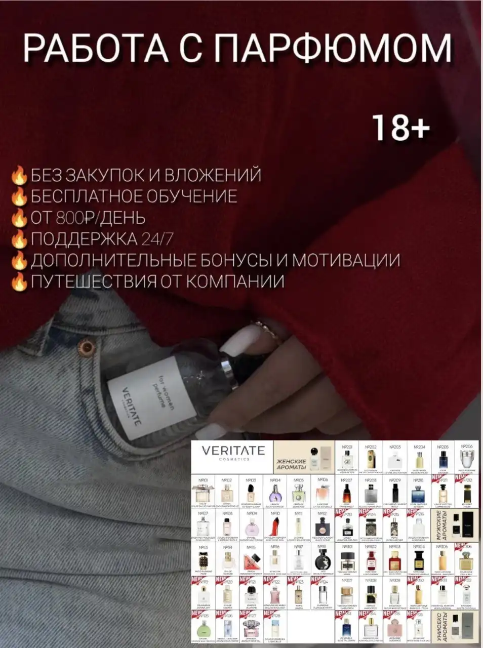 Набор сотрудников в компанию элитной парфюмерии VERITATE cosmetics - Работа в Псковская область