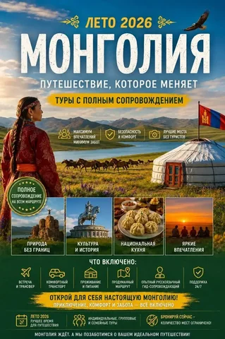 Туры в Монголию, Улан-Батор - частное объявление в Псков