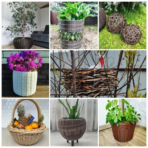 Кашпо 12 л из искусственного ротанга - Сантехника в Тюмень