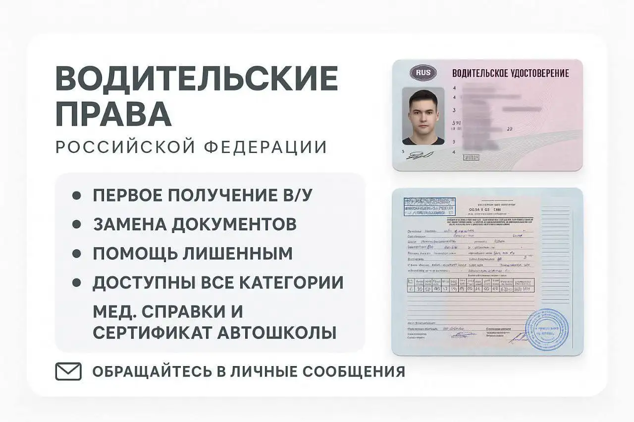 Изготовление водительских удостоверений всех категорий - Автоуслуги (Услуги) в Тюмень