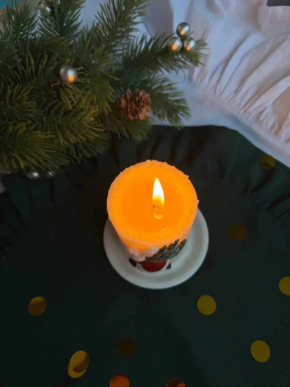 Изготовление авторской новогодней свечи