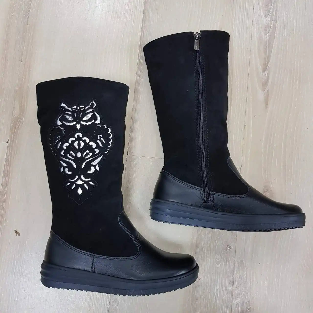 Зимние ботинки на меху и коже размер 37-37.5