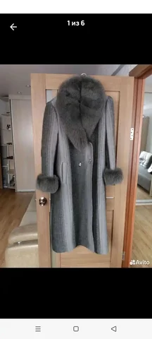 Зимнее пальто с натуральным мехом песца - частное объявление в Ангарск