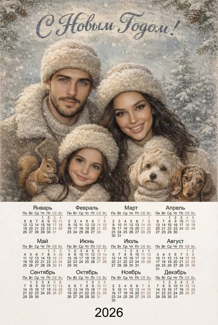 Винтажные новогодние открытки и календари с фото в стиле СССР