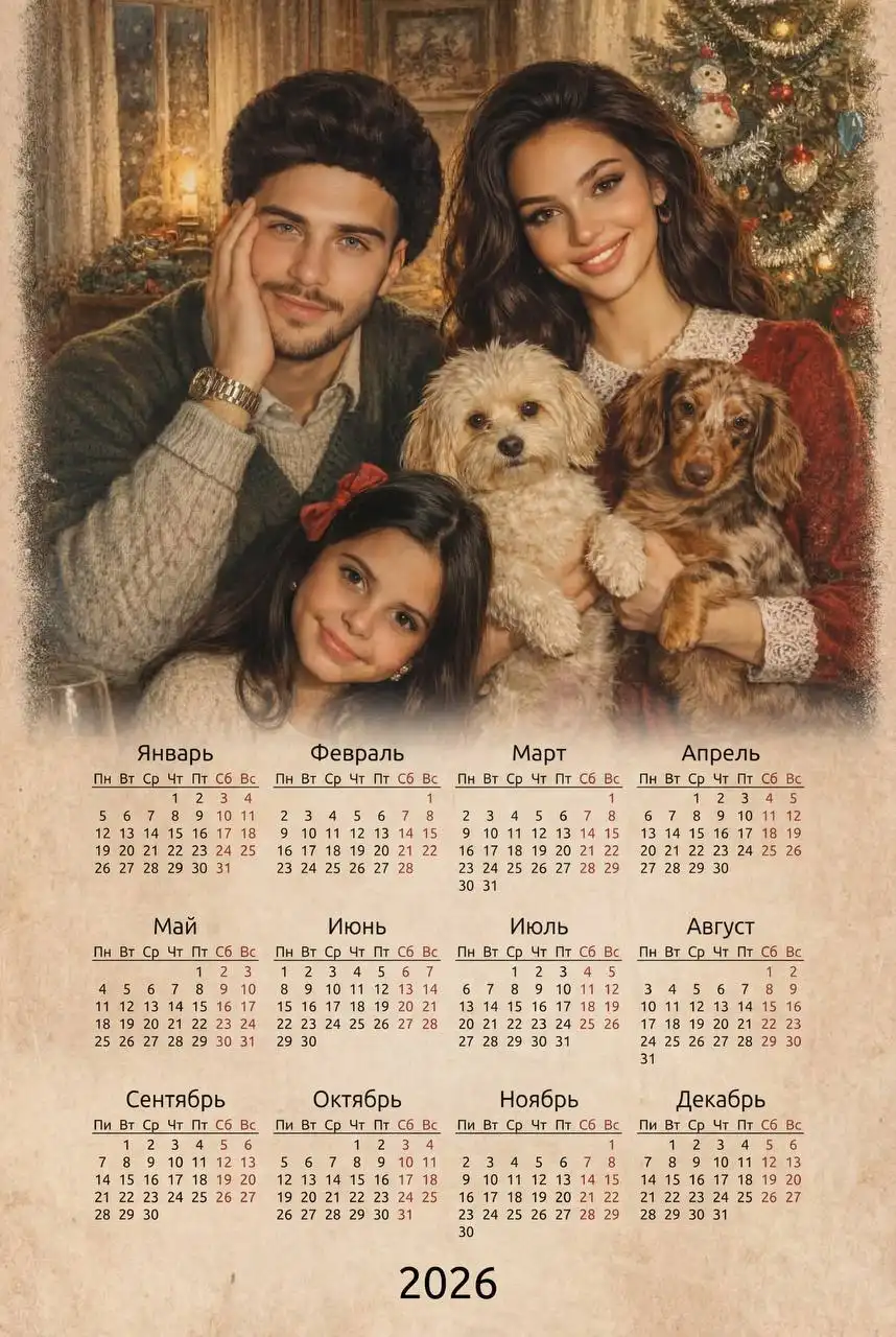 Винтажные новогодние открытки и календари с фото в стиле СССР