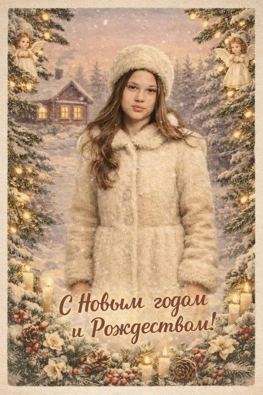 Винтажные новогодние открытки и календари с фото в стиле СССР