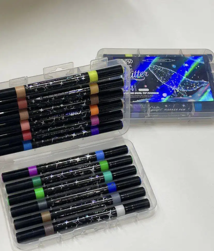 Маркеры с перламутровым блеском 24 цвета - Канцелярские товары (Барахолка) в Ангарск