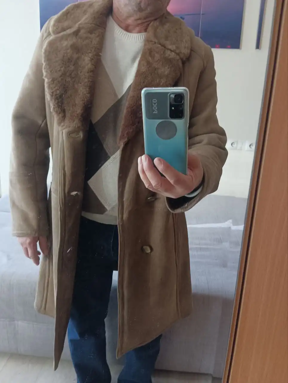 Дублёнка натуральный мех размер 48-50 - Верхняя одежда (Одежда) в Ангарск