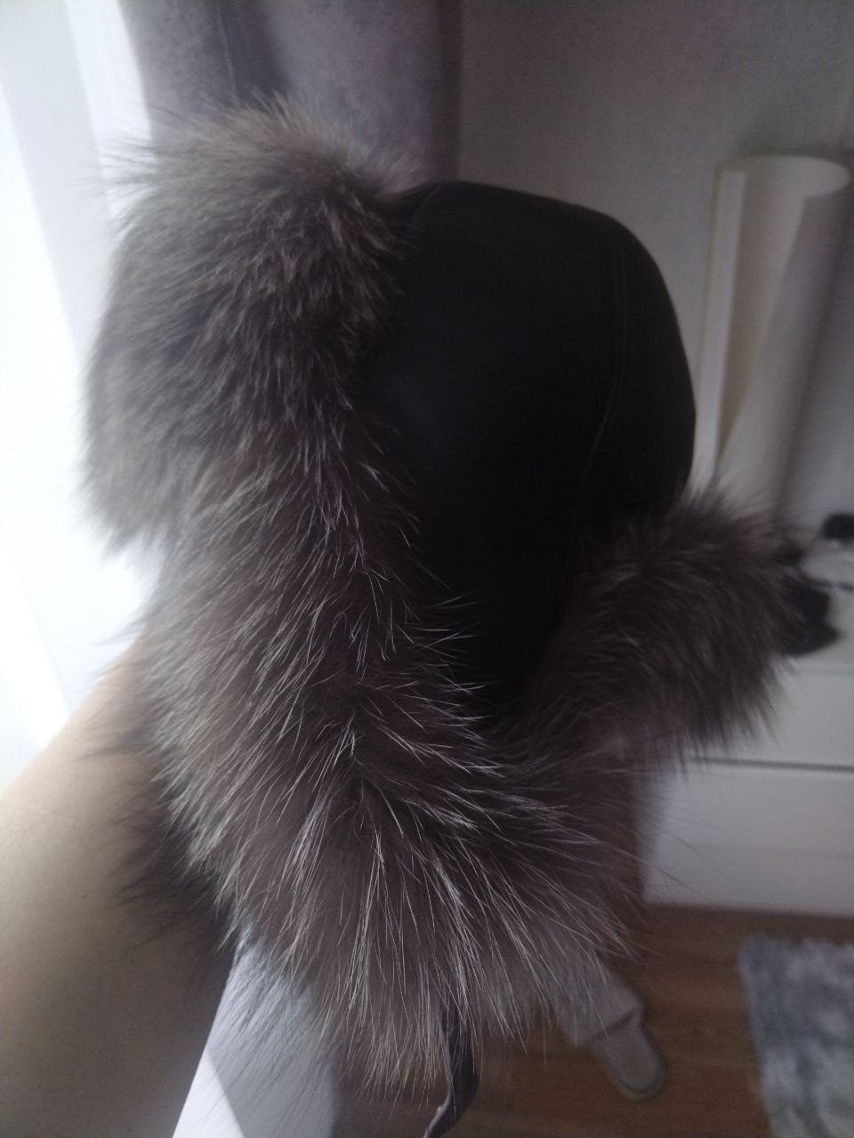 Ушанка женская из чернобурки