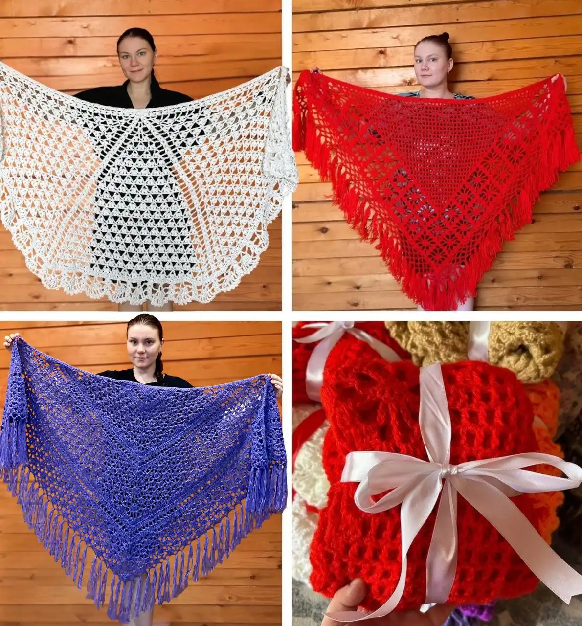 Шали ручной работы