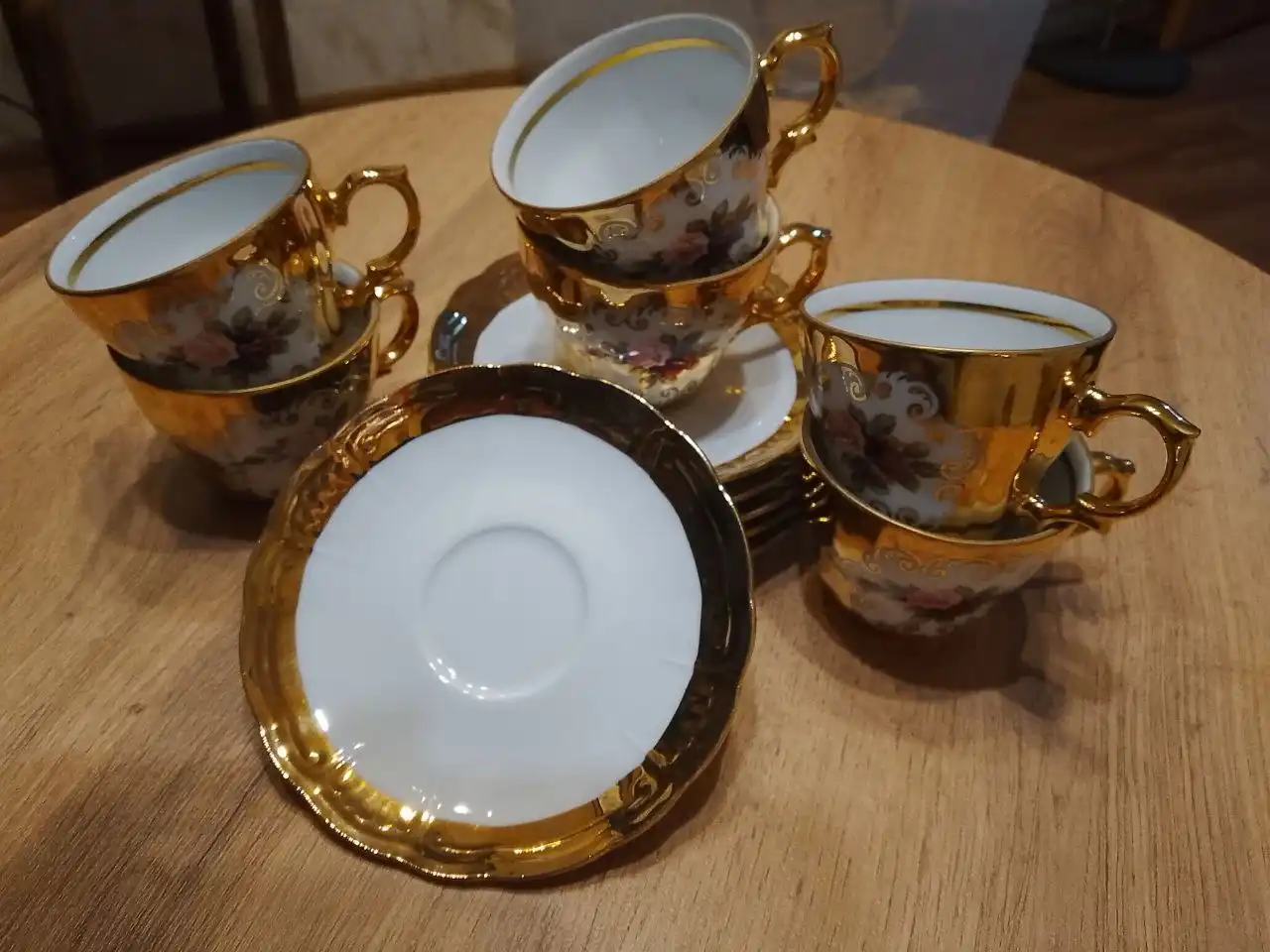 Кофейный сервиз ГДР золото 24 карата - Барахолка в Красноярск