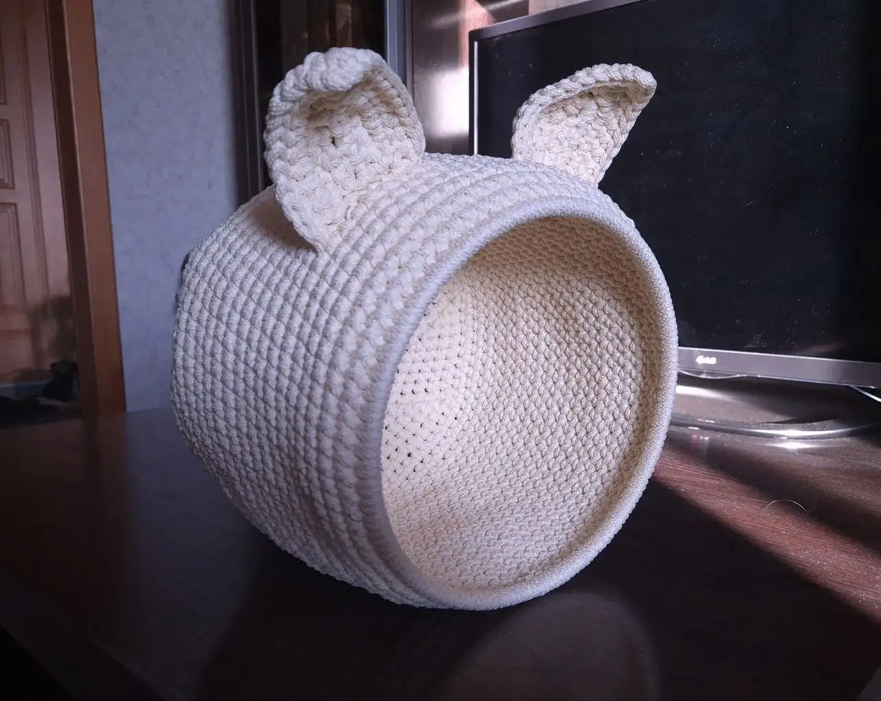 Вязанный домик из полиэфирного шнура для питомца - Аксессуары для животных (Животные) в Красноярск