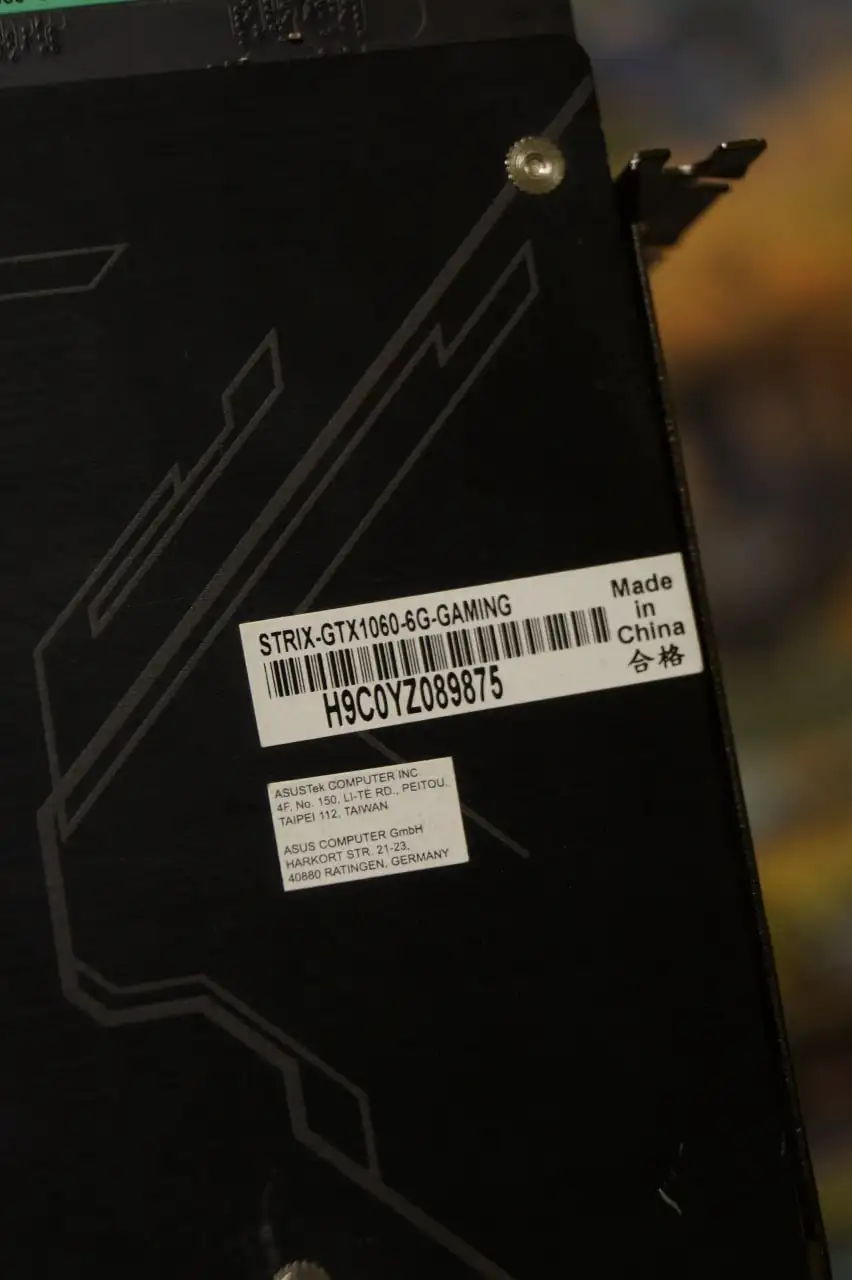 Продам GTX 1060 6GB ASUS ROG STRIX - Видеокарты (Электроника) в Красноярск