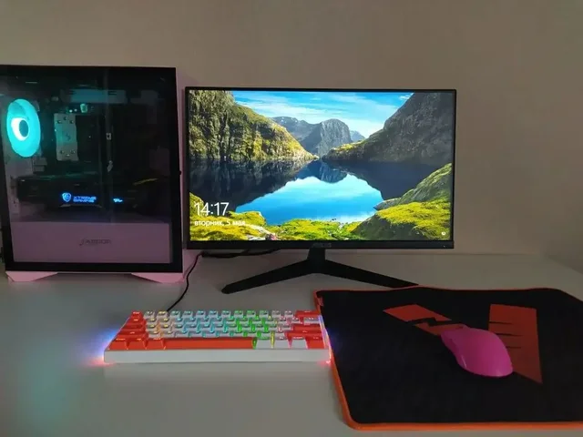 Игровой ПК с монитором ASUS и периферией - Электроника в Красноярск