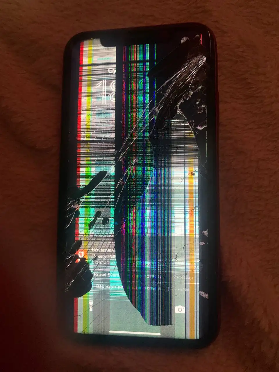Продам iPhone Xr 64GB с разбитым экраном - Мобильные телефоны (Электроника) в Красноярск