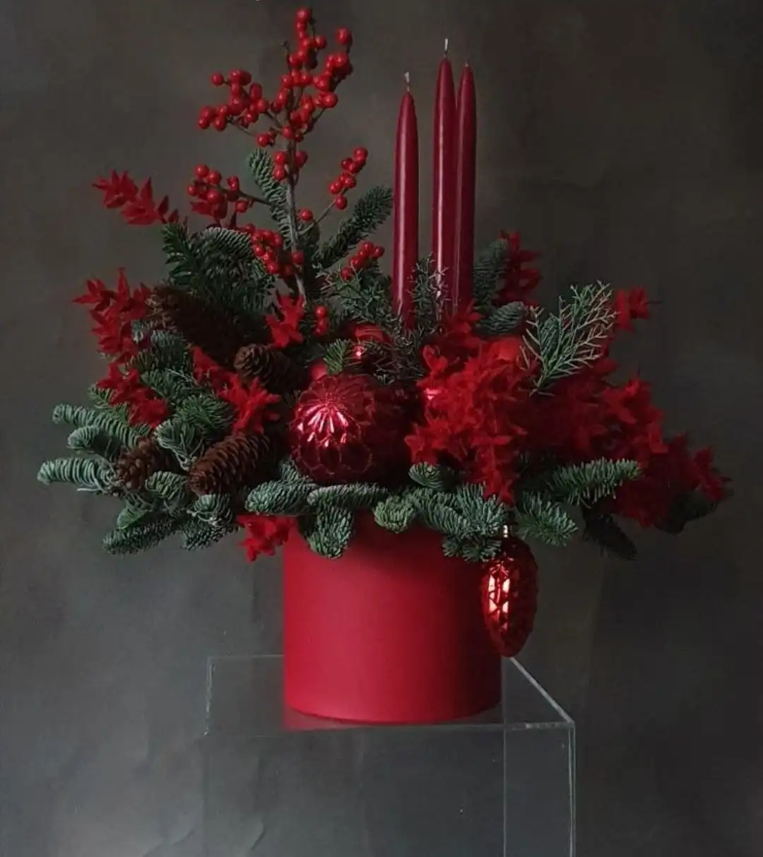 Новогодняя композиция из нобилиса