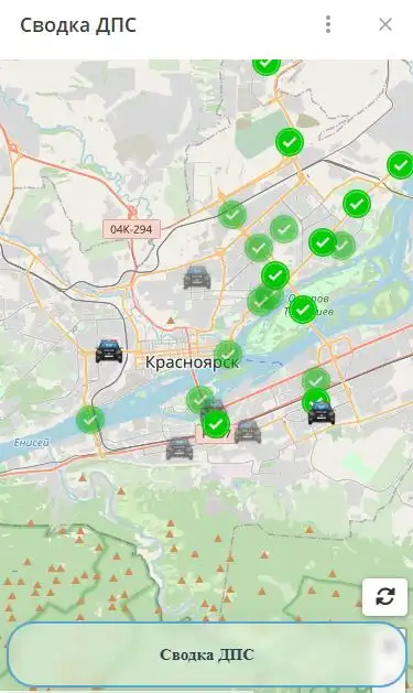 Онлайн карта постов ДПС Красноярск