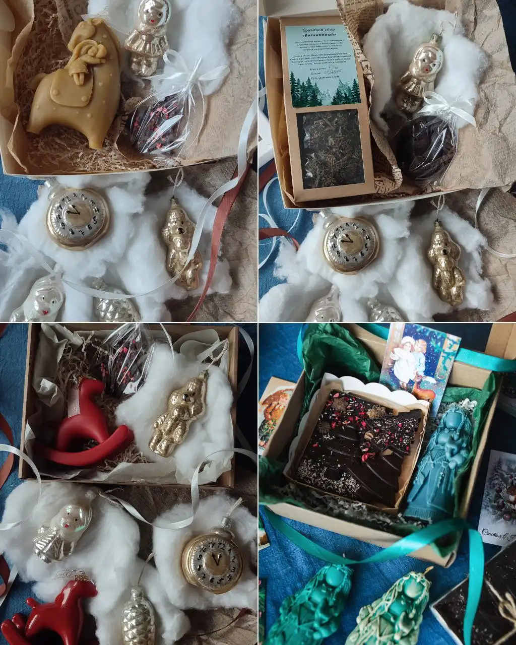 Подарочные наборы со свечами ручной работы к Новому году