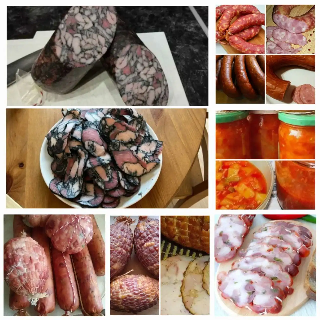 Колбасы домашнего приготовления из мяса собственного хозяйства