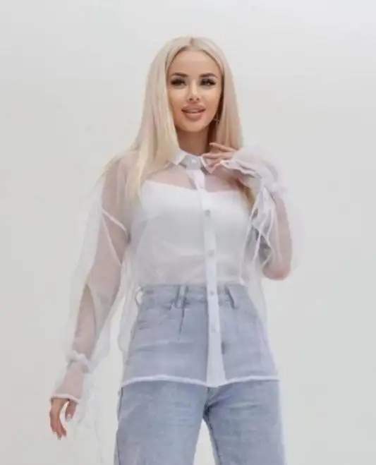 Шикарная блузка с регулируемыми рукавами - Женская одежда (Одежда) в Чебоксары