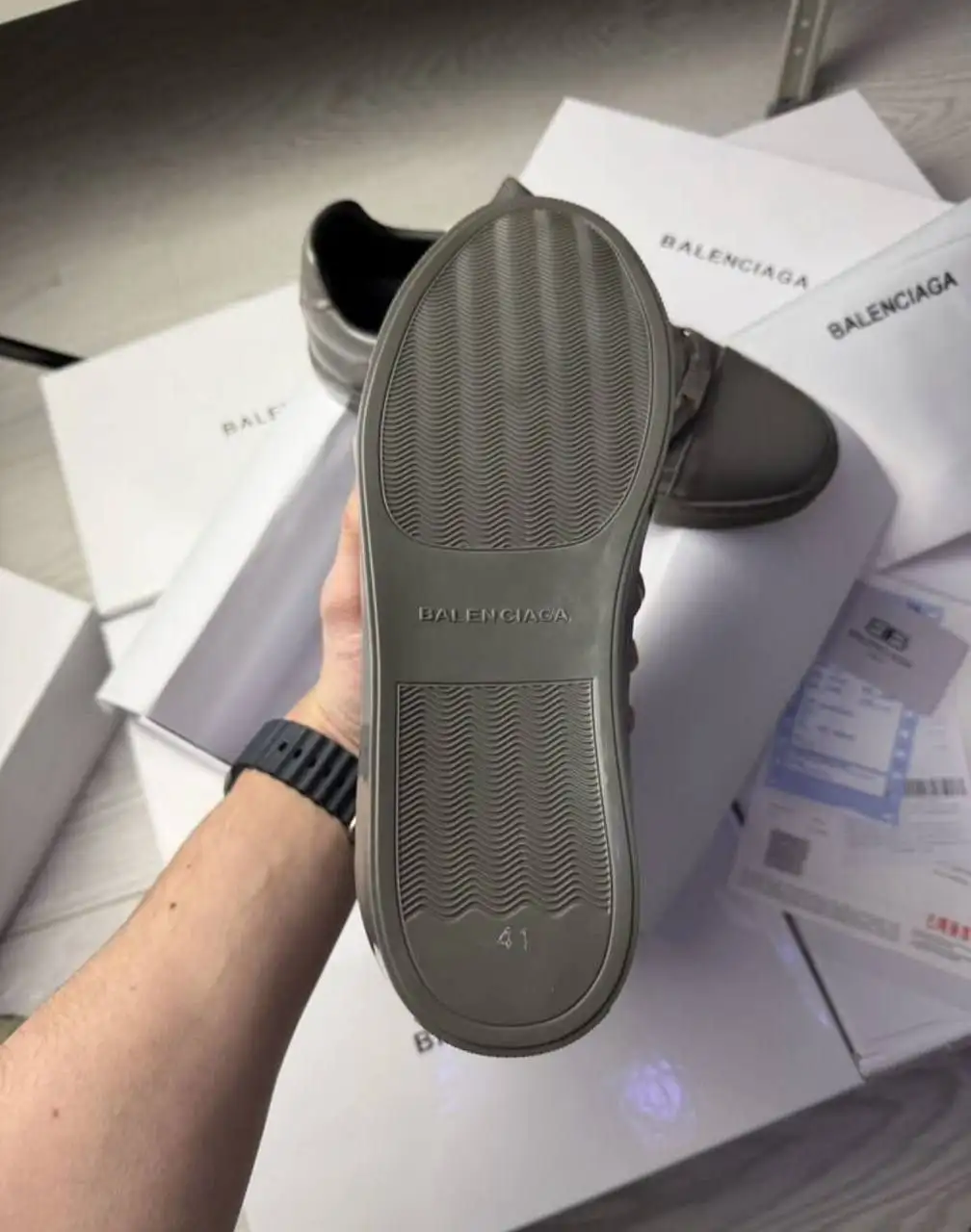 Кеды Balenciaga Arena High-Top (Grey) - Обувь (Одежда) в Чебоксары