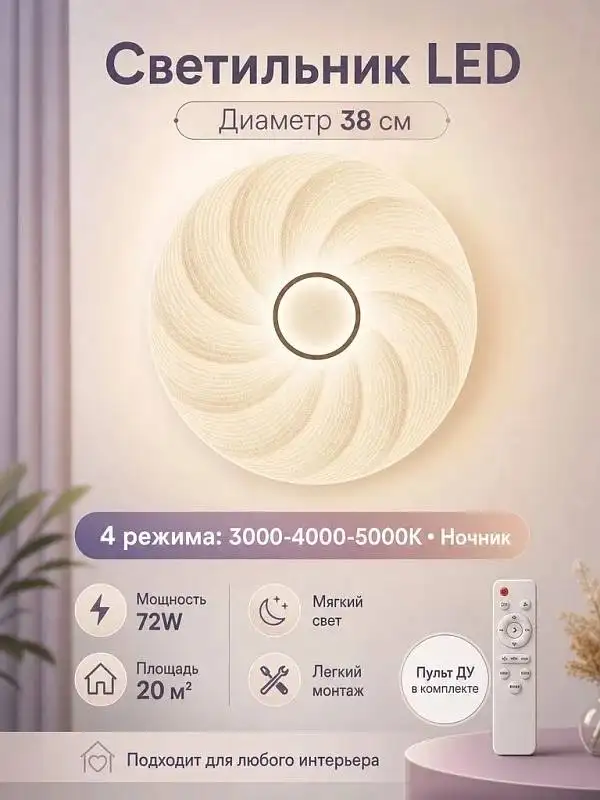 Светодиодные светильники с пультом ДУ — в наличии - Освещение (Электроника) в Чебоксары