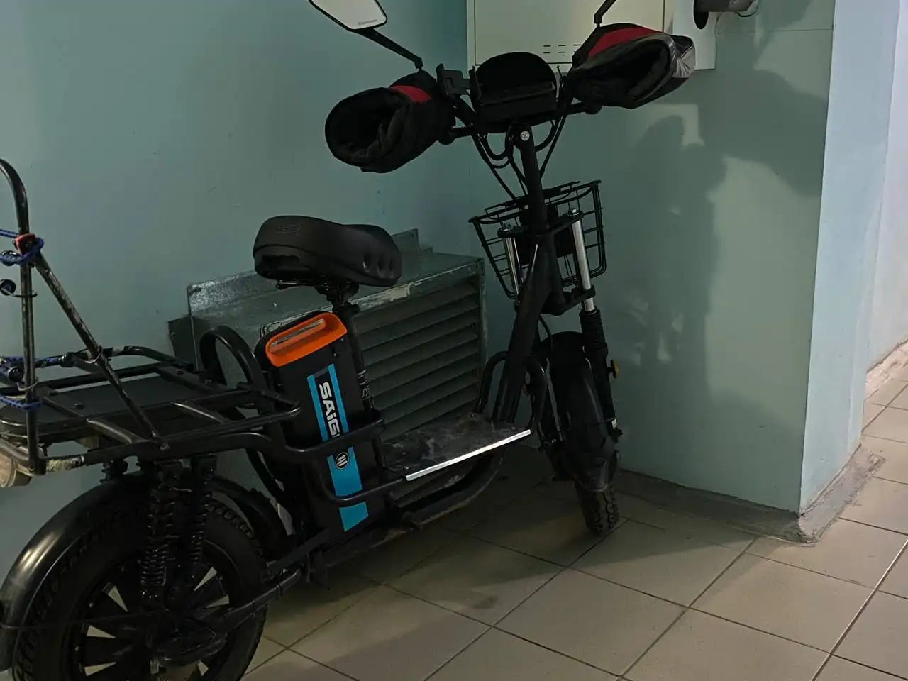 Электровелосипед Saige 3 скорости с двумя аккумуляторами