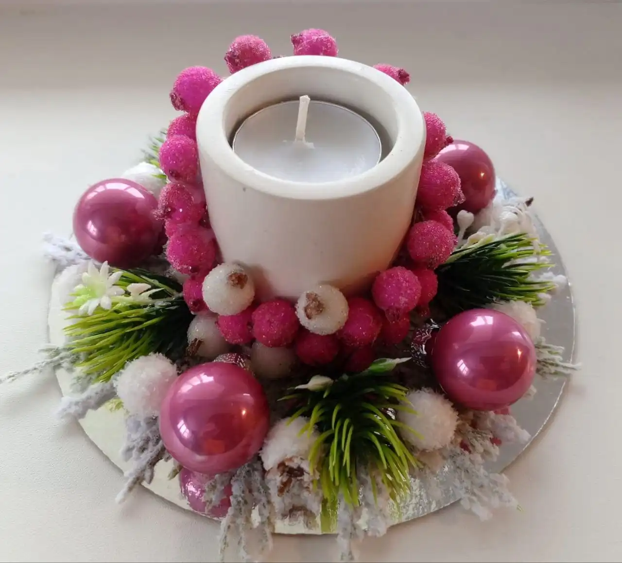 Новогодние подсвечники ручной работы