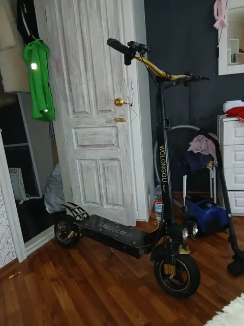 Электросамокат Wolong M5 кастом черно-золотого цвета - частное объявление в Чебоксары
