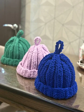 Вязаные банные шапки на заказ из плюша - Коллекционирование в Чебоксары