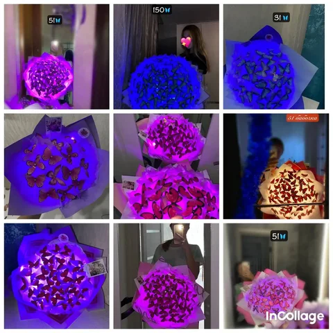 Светящийся букет из бабочек — волшебный подарок на праздники - частное объявление в Чебоксары