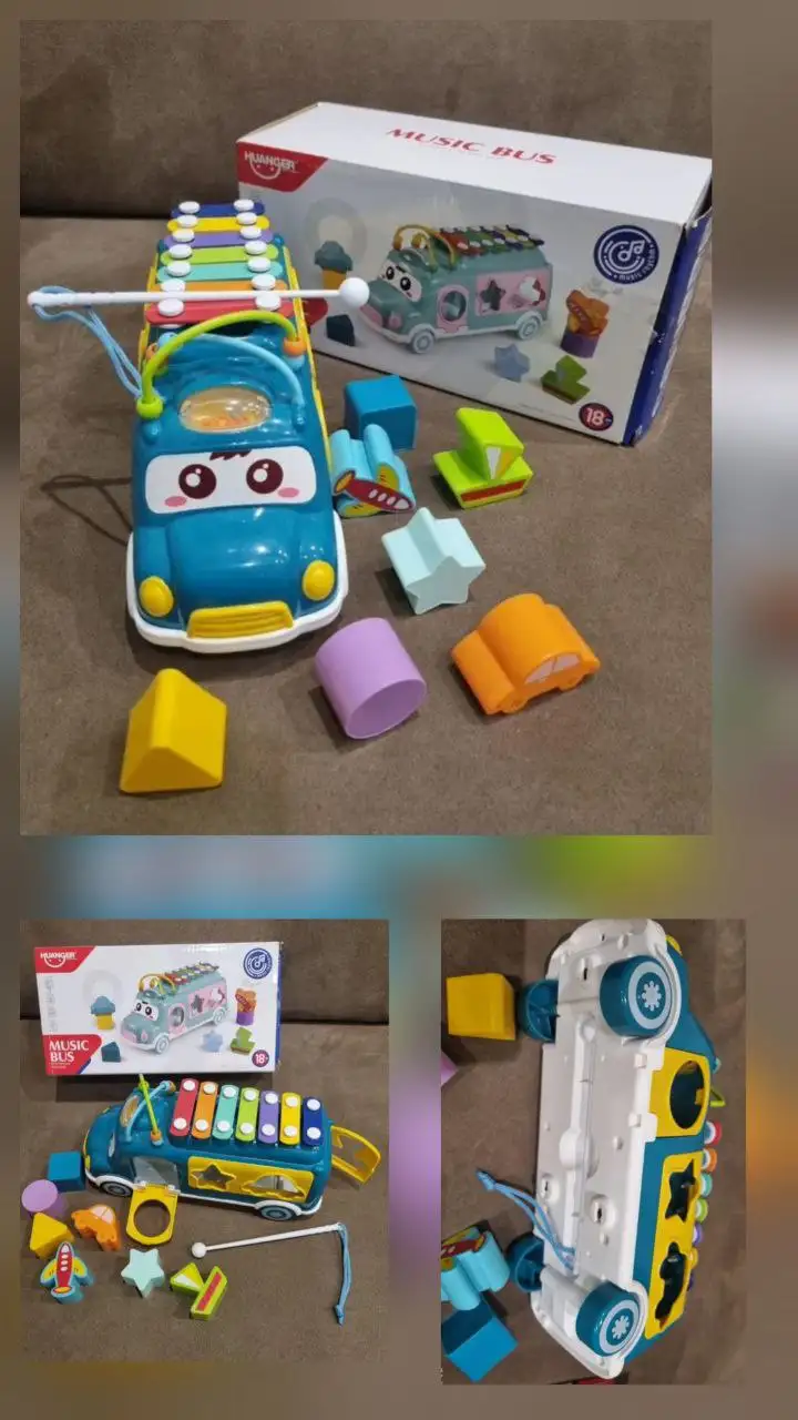 Развивающий автобус-сортер Bondibon с ксилофоном - Товары для детей (Барахолка) в Чебоксары