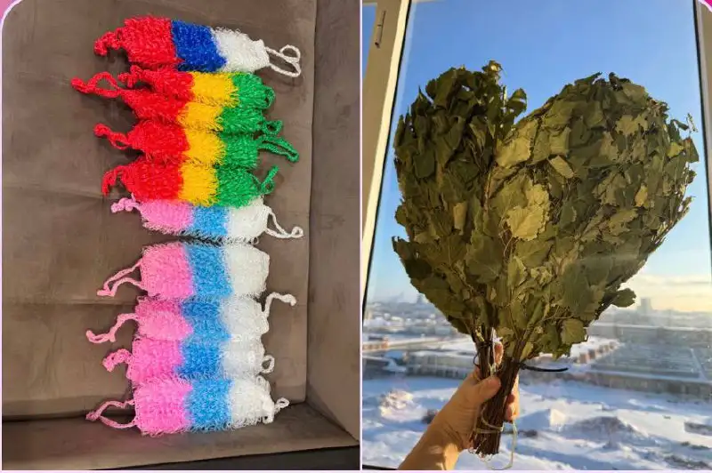 Мочалки и березовые веники для бани - Банные принадлежности (Хобби и отдых) в Чебоксары