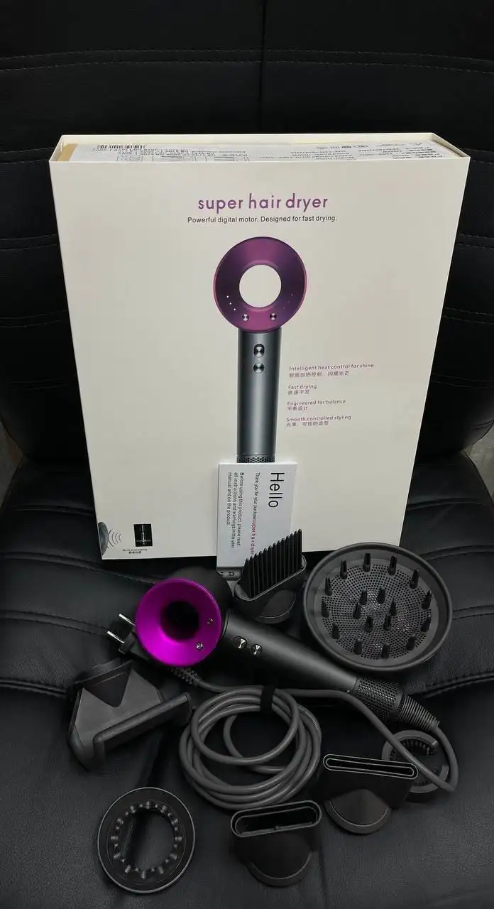Профессиональный фен Super Hair Dryer с насадками - Электроника для красоты (Барахолка) в Чебоксары