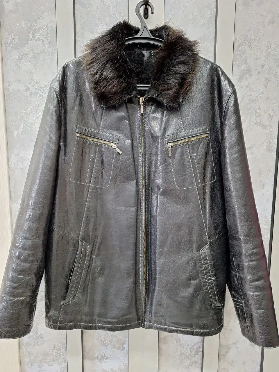 Мужская дубленка CRESSIDA черного цвета, размеры 54-56