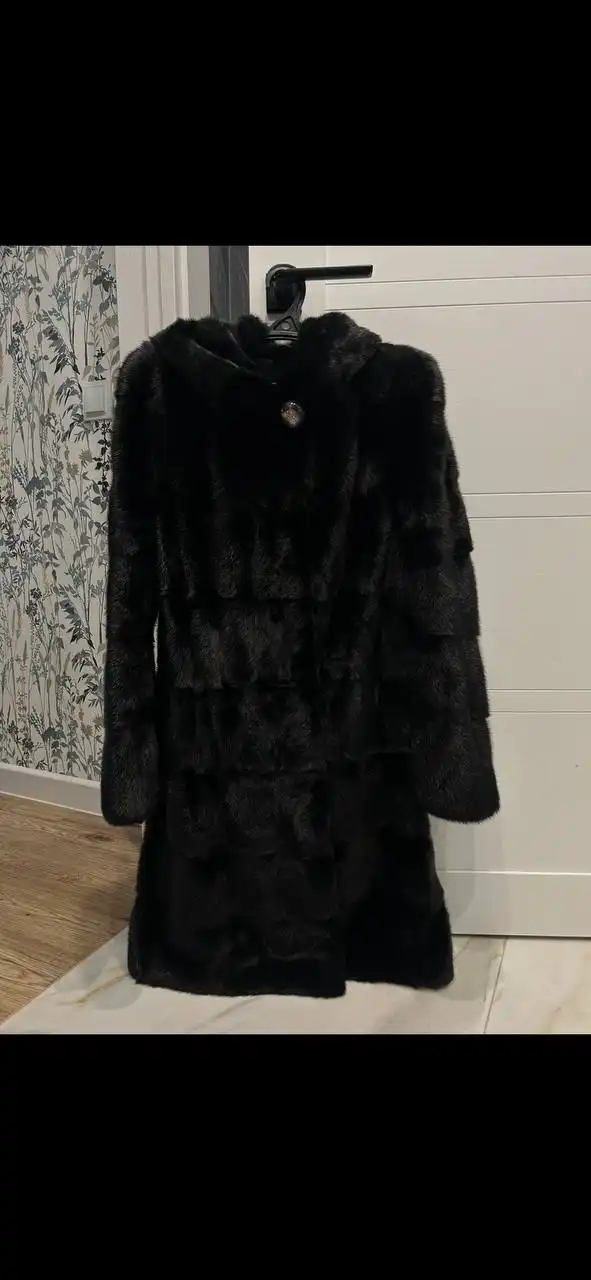 Норковая шуба с капюшоном 45-46 размер - Верхняя одежда (Одежда) в Уфа