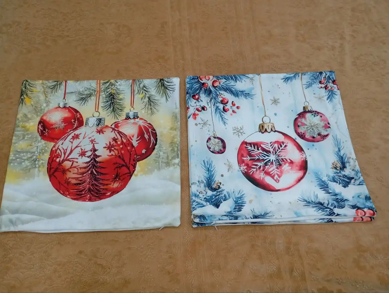 Наволочки для подушек с новогодним декором