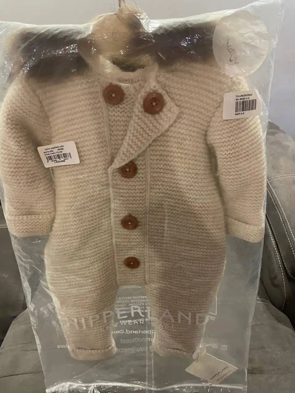 Детский утепленный комбинезон Nipperland размер 62-68 см