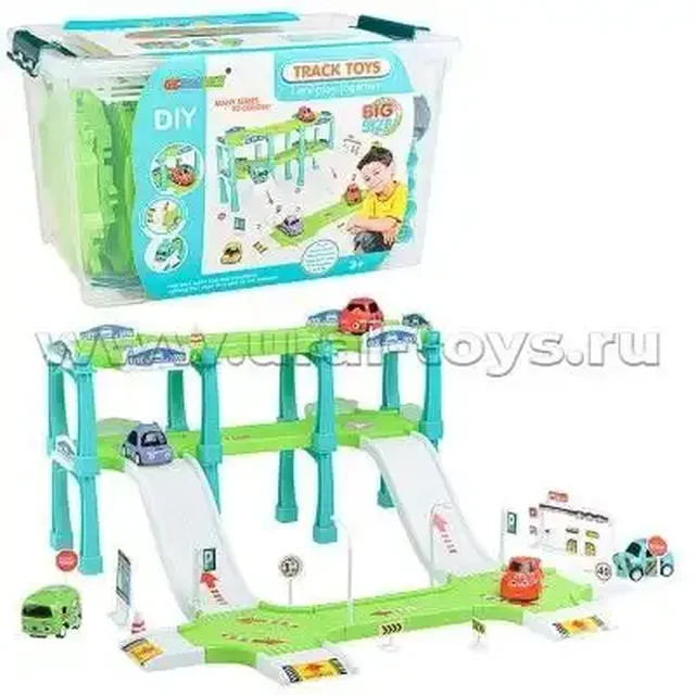 Новая парковка с машинками и кран со светом и звуком - Одежда для детей в Чебоксары