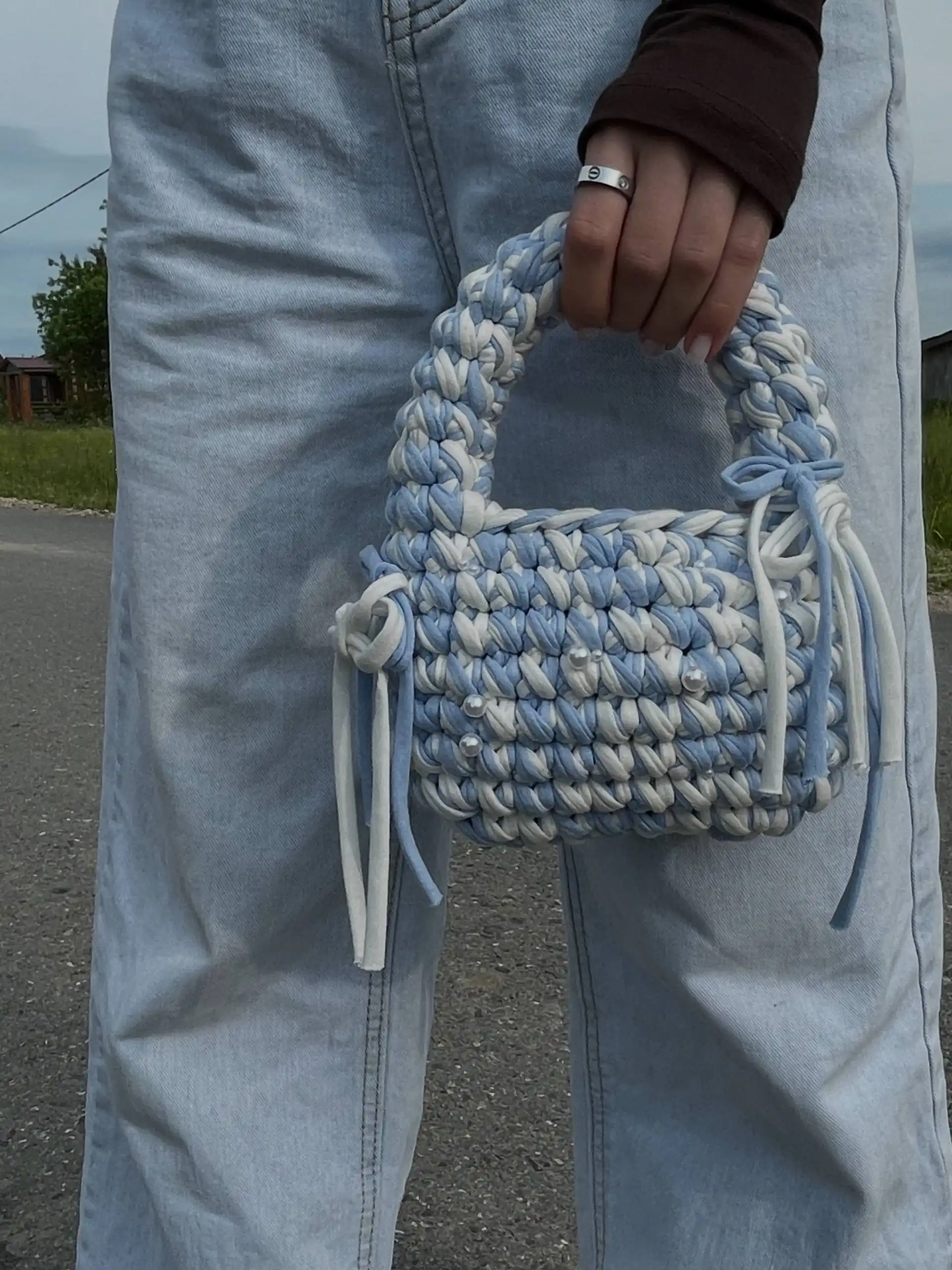 Сумка ручной работы из трикотажной пряжи - Сумки (Барахолка) в Чебоксары