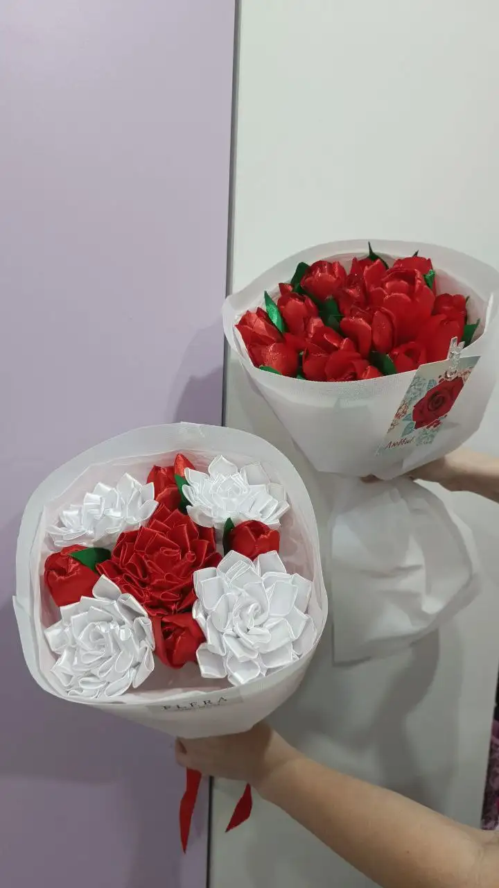 Букеты из атласных лент ручной работы - Рукоделие (Барахолка) в Чебоксары